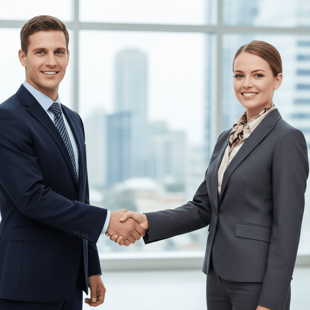 Apretón de manos entre socios comerciales